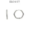 Geometric  Shaped Stainless Steel Hoop Earrings,16mm