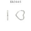 Heart  Shaped Stainless Steel Hoop Earrings, 10mm