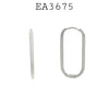 Long Oval /Link Shaped Stainless Steel Hoop Earrings