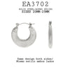 Textured, engraved Round  Stainless Steel Hoop Earrings, 20mm