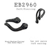 Cubic Zirconia Snake Cuff Brass Earrings