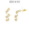 Cubic Zirconia Earrings in Brass
