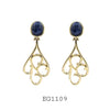 18K Gold-Filled Blue Stone Dangle Earrings