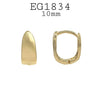 18K Gold Filed  Oval Hoops, Hinged Closure, 10mm