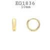 18K Gold Filed Small Round Hoop Huggies, 10mm