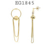 18K Gold Filed Drop Circle Dangle  Earrings