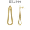 18K Gold Filed Drop  Dangle  Snake Chain Earrings, 55mm