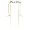 18K Gold Filed Butterly Long Chain Drop Earrings, 70mm