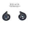 925 Sterling Silver Black Rhodium Plated Stud Earrings
