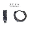 925 Sterling Silver Elegant Black Rhodium plated Hoop Earrings