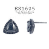 925 Sterling Silver CZ Black Rhodium Plating Stud Earrings