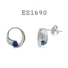 925 Sterling Silver CZ Stone Stud Earrings