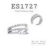 925 Sterling Silver CZ Cuff Earrings