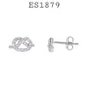 925 Sterling Silver CZ Infinity Stud Earrings