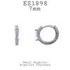 925 Sterling Silver CZ Hoop Earrings