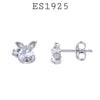 925 Sterling Silver CZ Piglet shaped Stud Earrings