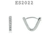 925 Sterling Silver Cubic Zirconia Hoop Earrings