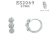 925 Sterling Silver Cubic Zirconia Hoop Earrings