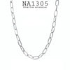 Stainless Steel Paper Clip Chain Necklace, 16"+2"