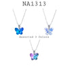 Rainbow Butterfly Stainless Steel Pendant Necklace