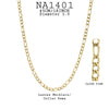 Stainless Steel Figaro Chain Necklace, 18", Diameter 1"