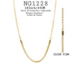 18K Gold-Filled 18Inch/45cm Half Bar, Half Rolo  Necklace