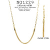 18K Gold-Filled 18Inch/45cm Half Bar, Half link  Necklace