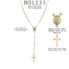 18K Gold-Filled 18Inch/45cm Religious Cross Pendant Lady Guadelupe Saint Necklace