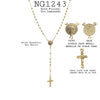 18K Gold-Filled 18Inch/45cm Religious Cross Pendant St. Benedict Necklace