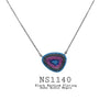 925 Sterling Silver Multicolor Pendant Necklace