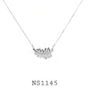 925 Sterling Silver Leaf Pendant Necklace