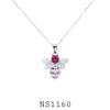 925 Sterling Silver Bee Pendant Necklace