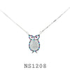 925 Sterling Silver Owl Pendant Necklace