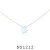 925 Sterling Silver Blue Opal Hand Necklace