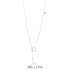 925 Sterling Silver CZ Love Layer CZ Necklace