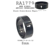 Carved Cross Stainless Steel Men Band Ring