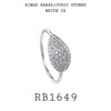Dome Pave Cubic Zirconia Fashion Ring in Brass