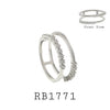 Double Band White CZ  Fashion Ring