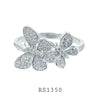 925 Sterling Silver Butterfly CZ Fashion Ring