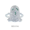 925 Sterling Silver CZ Ghost Fashion Ring