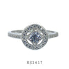 925 Sterling Silver CZ Fashion Wedding Ring