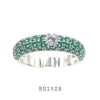 925 Sterling Silver CZ Multicolor Eternity Ring