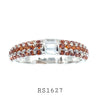 925 Sterling Silver Multicolor Eternity Ring