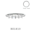 925 Sterling Silver Baguette Cut CZ Ring