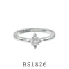 925 Sterling Silver White CZ Stack Ring