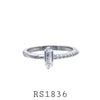 925 Sterling Silver CZ Engagement Solitaire Ring
