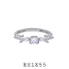 925 Sterling Silver CZ Engagement Solitaire Ring