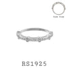 925 Sterling Silver CZ Semi Eternity Stack Ring