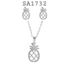 Stainless Steel Pineapple Necklace & Earrings Set