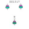 925 Sterling Silver CZ Pendant & Earring Set
